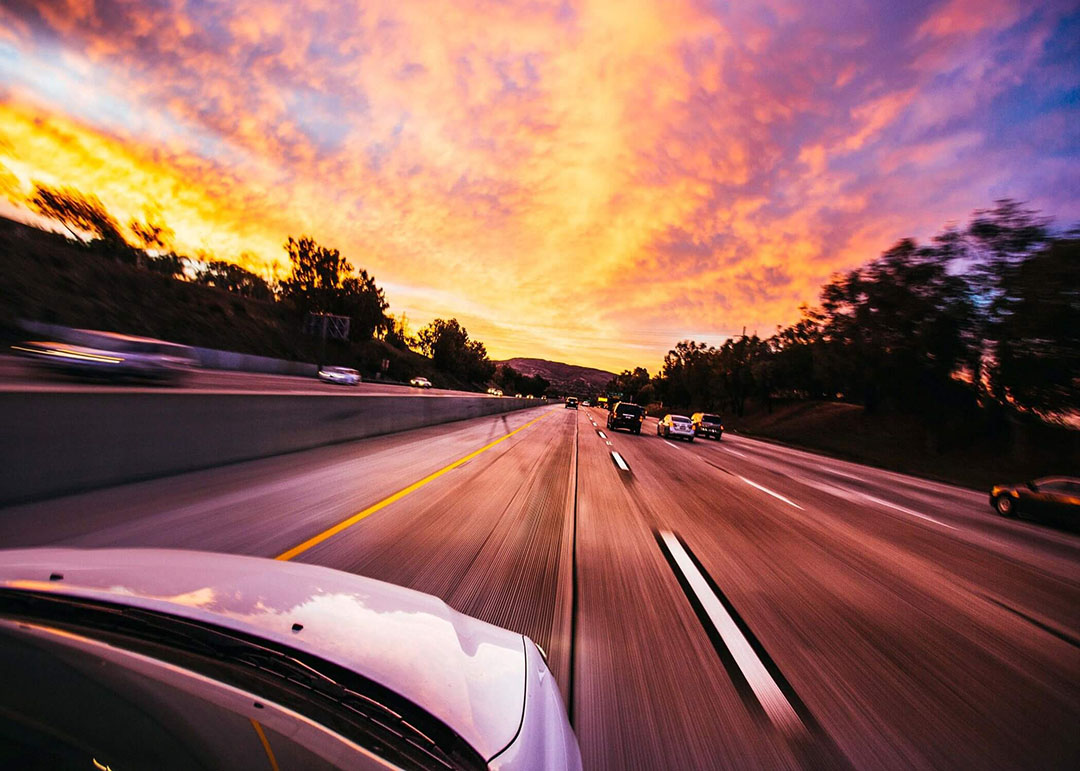 Motorway at Dusk in Europe