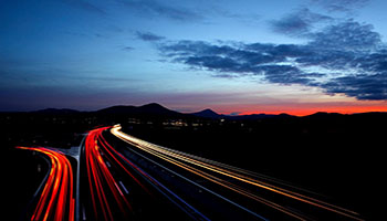 Motorway at night