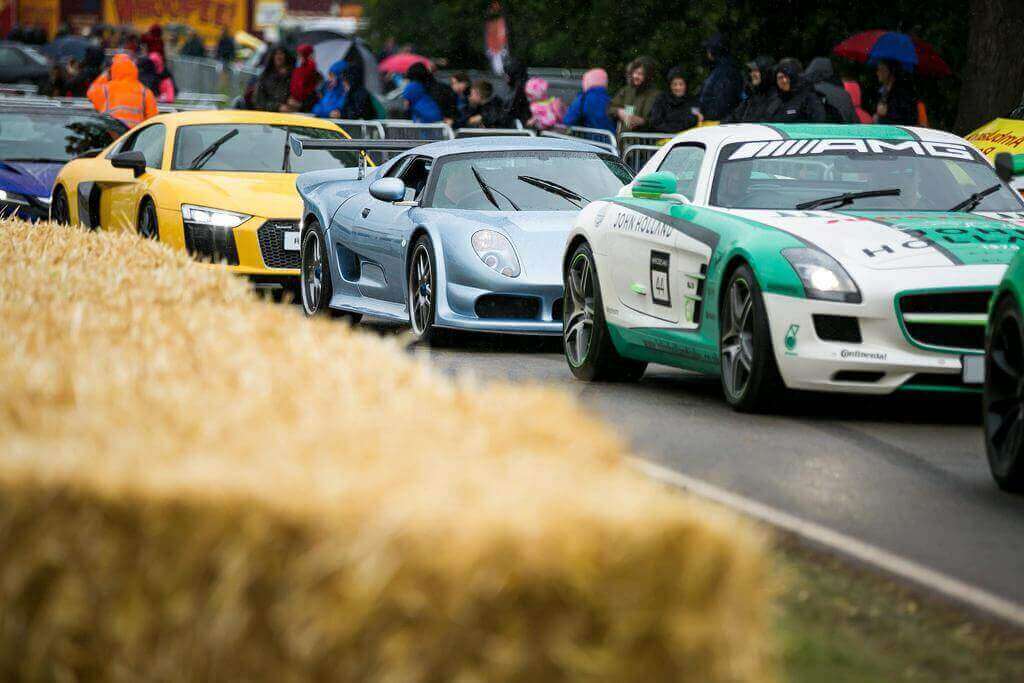 Cars on te track at carfest