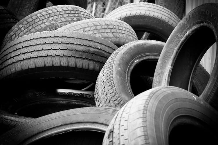 Heap of Car Tyres